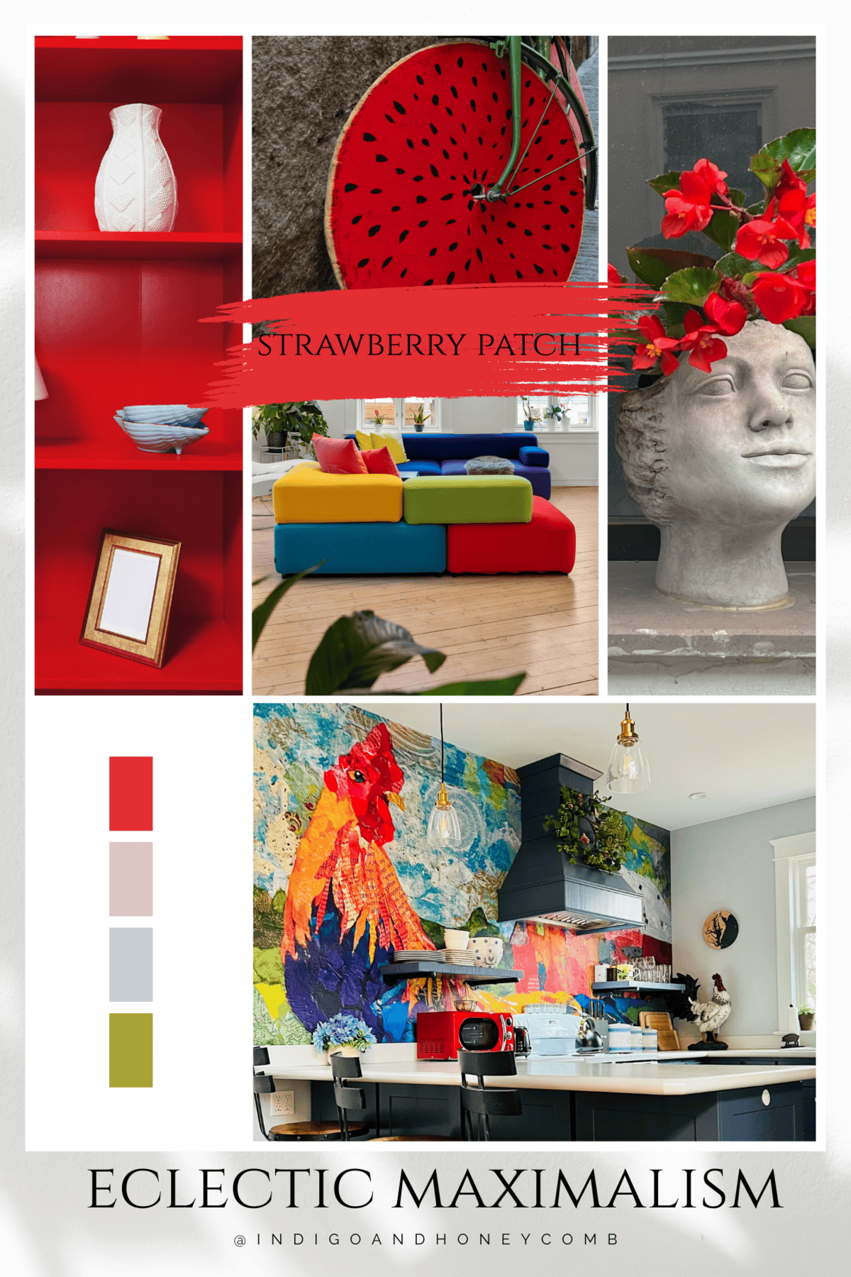 April Color of the Month: Strawberry Patch - Indigo and Honeycomb COLOR LAB