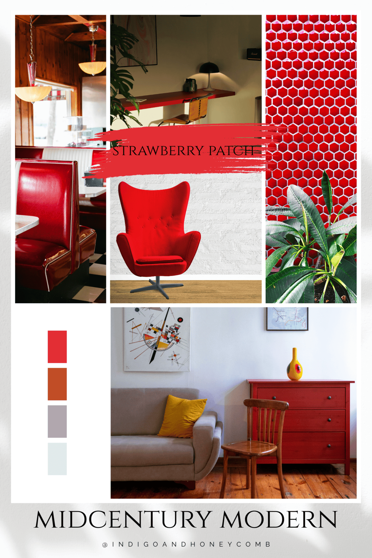 April Color of the Month: Strawberry Patch - Indigo and Honeycomb COLOR LAB