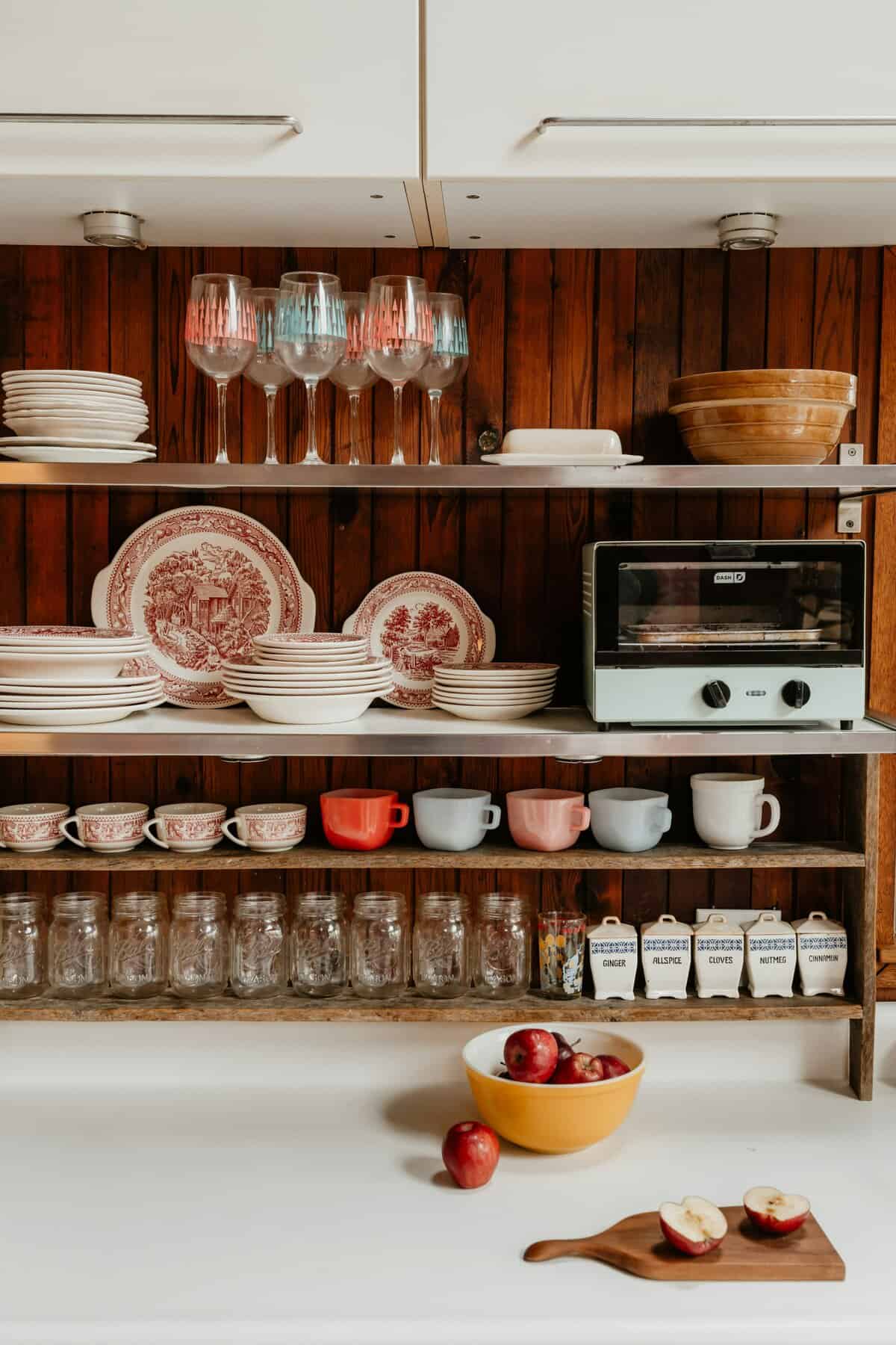 Rustic Kitchen Decor Ideas - Add Open Shelving with Personality