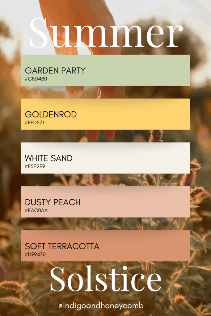 Garden Party - the summer sage green color for Summer 2025 Summer Solstice color palette