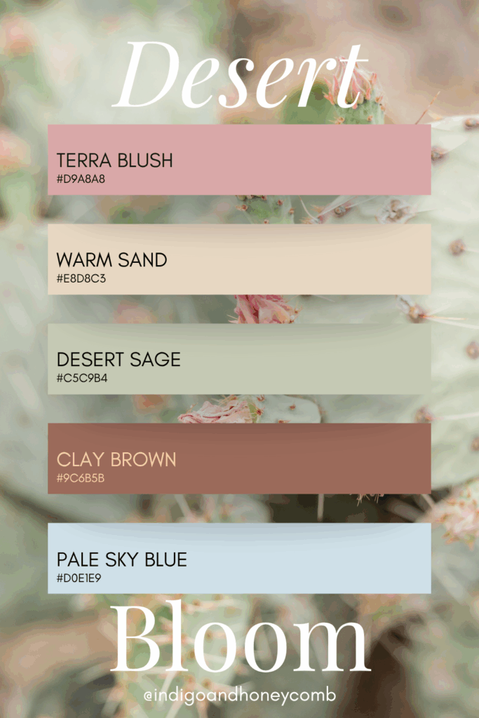 Terra Blush color Desert Bloom color palette
