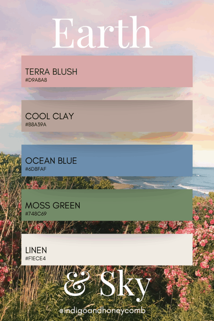 Terra Blush color Earth & Sky color palette