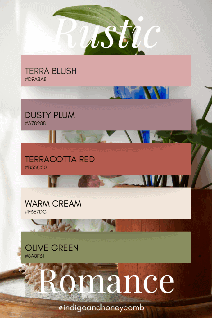 Terra Blush color Rustic Romance color palette