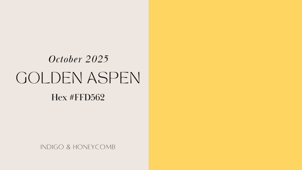 Golden Aspen color swatch with hex value #FFD562