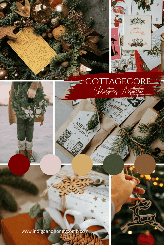Cottagecore Christmas mood board