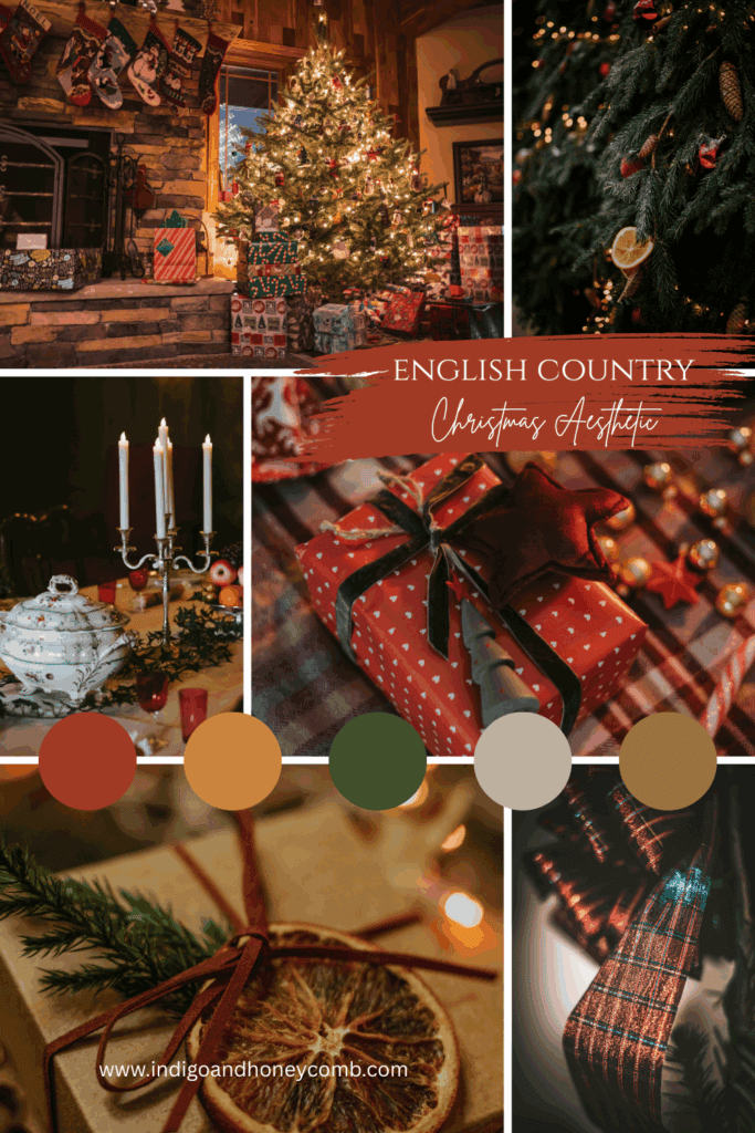 English Country Christmas mood board