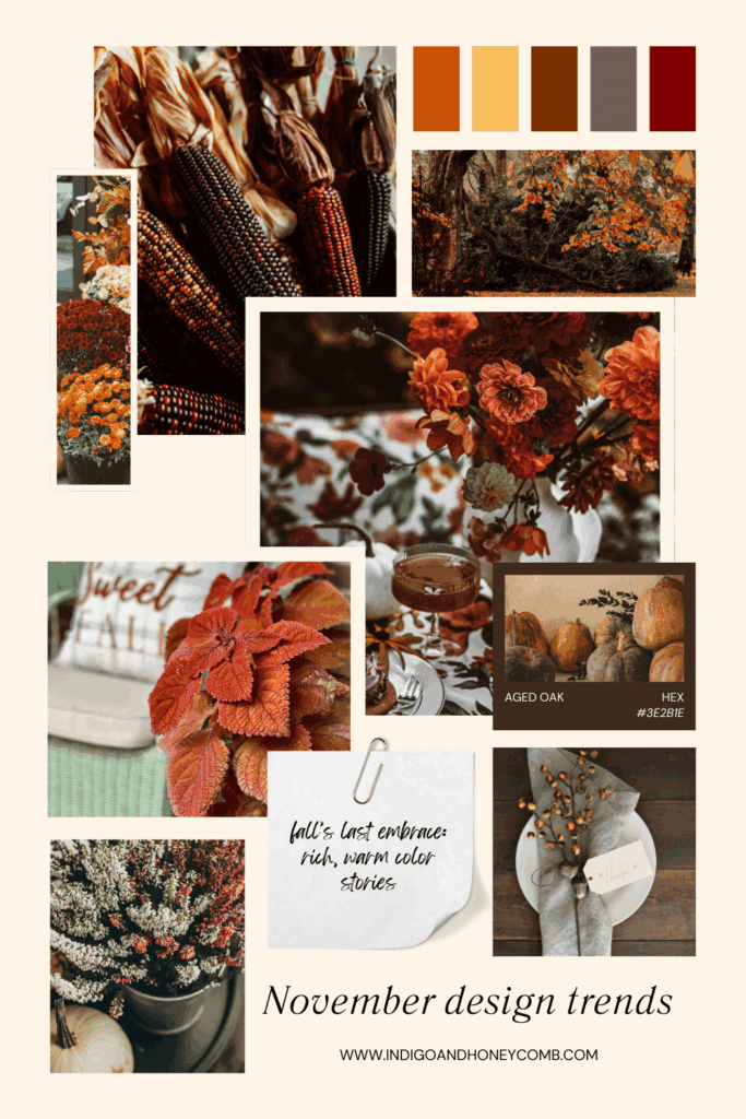 November design trends - fall's last embrace: rich, warm color stories