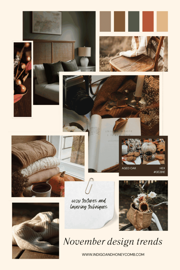 November design trends: cozy textures and layering techniques