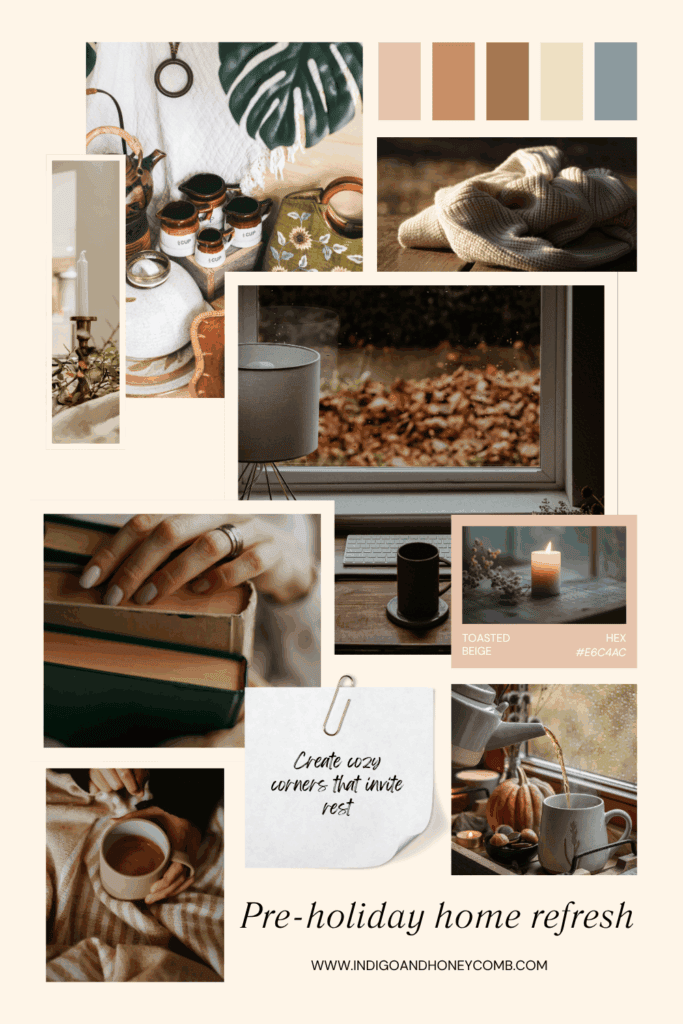 Pre-holiday home refresh - create cozy corners that invite rest