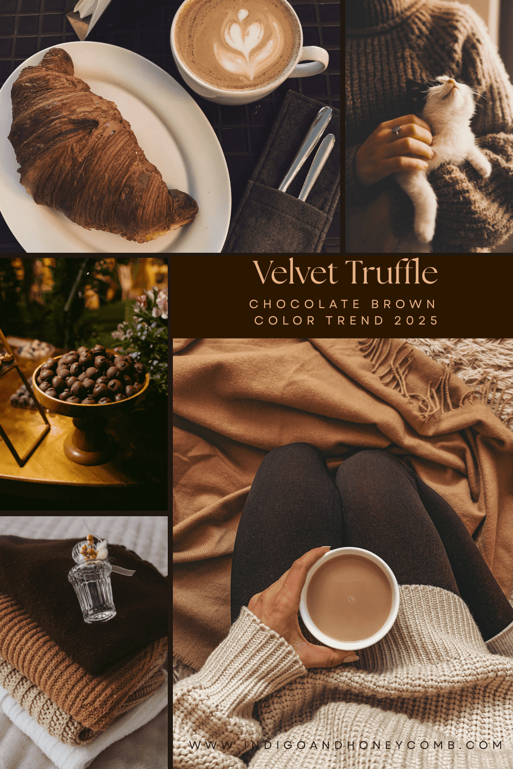 Velvet Truffle celebrating the chocolate brown color trend 2025