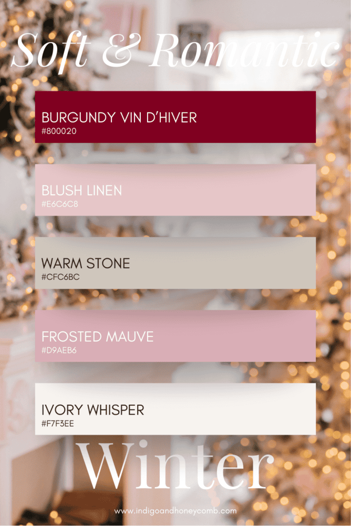 Soft & Romantic Winter color palette