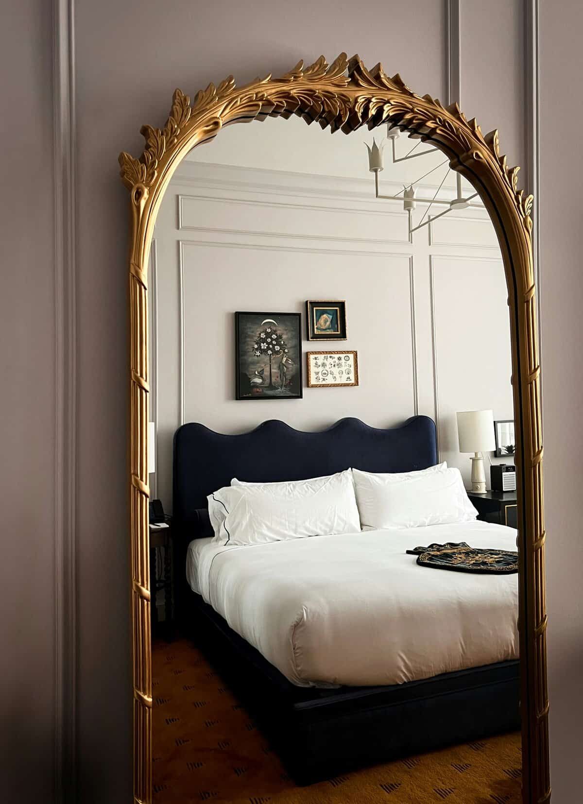 Luxe Winter Metallics - antique gold accent mirror