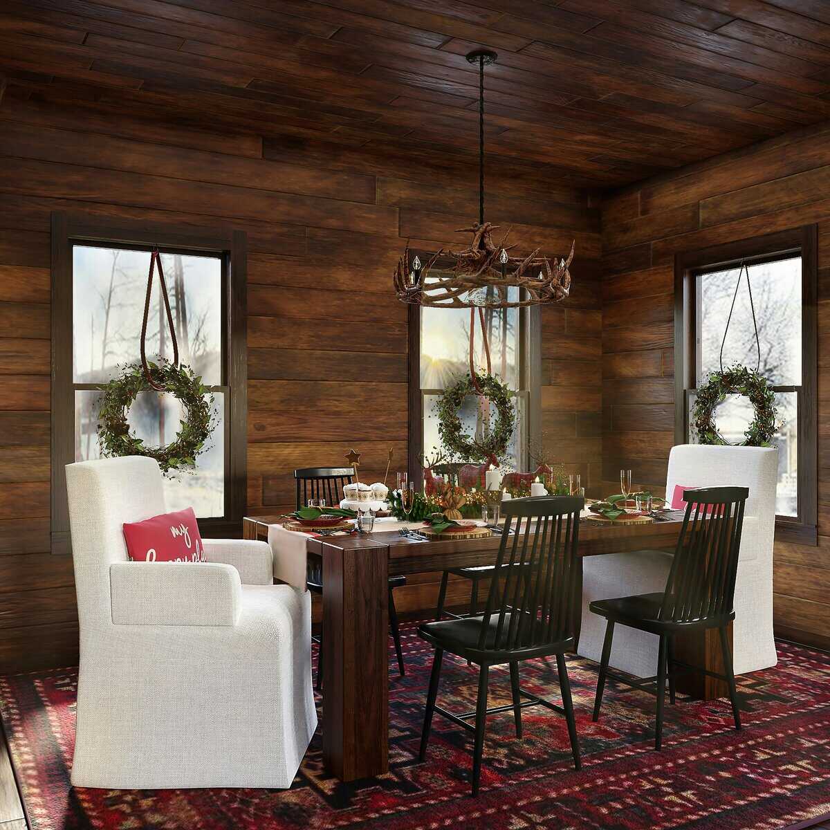 Ralph Lauren Lodge Christmas - Wood Tones as the Foundation