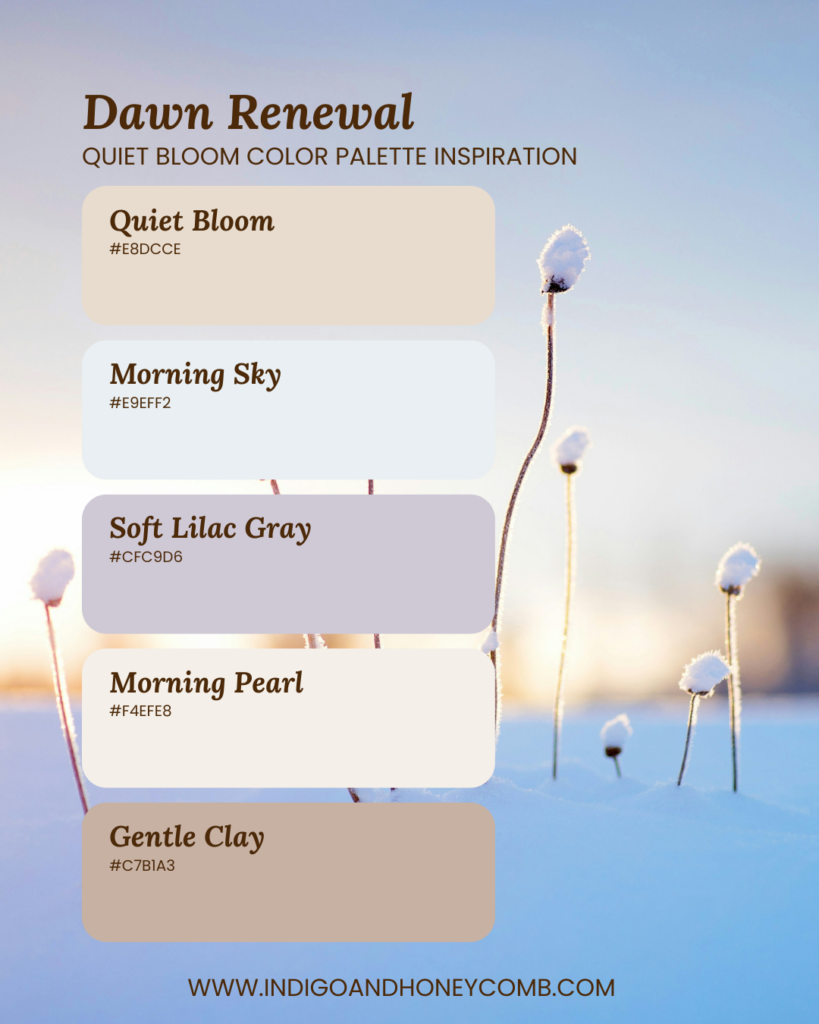Quiet Bloom color palette - Dawn Renewal