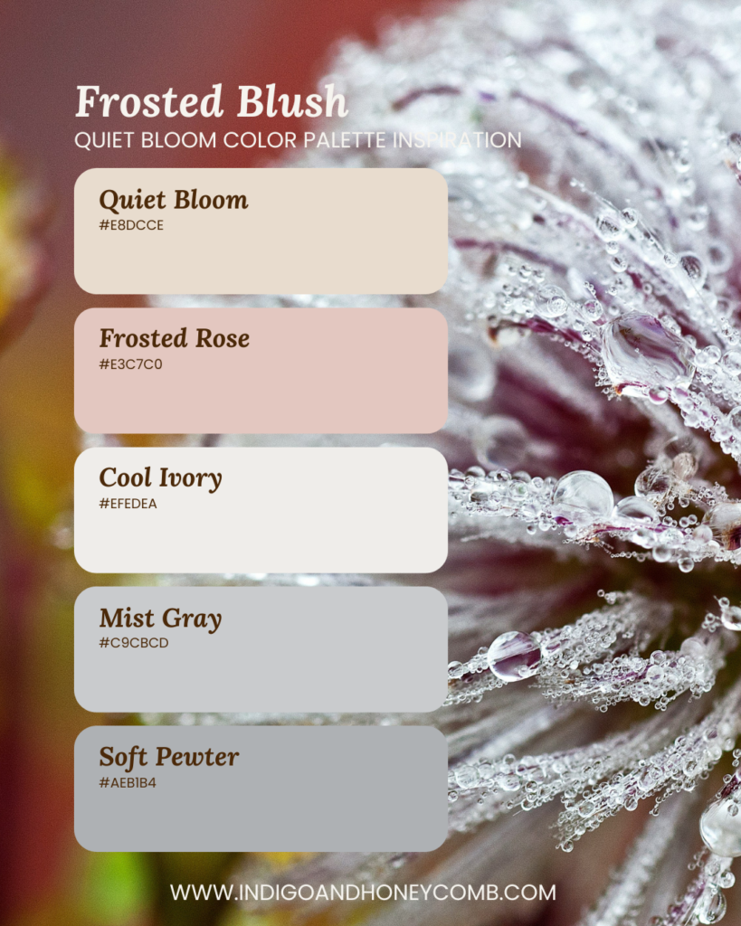 Quiet Bloom color palette - Frosted Blush