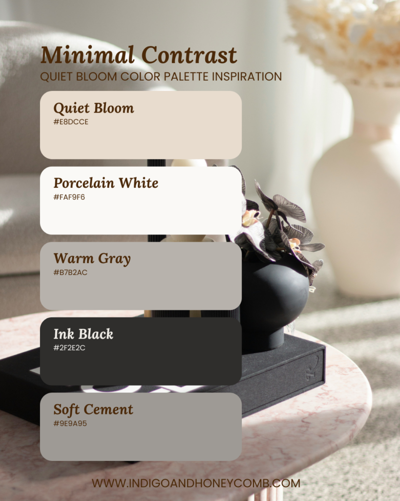 Quiet Bloom color palette - Minimal Contrast