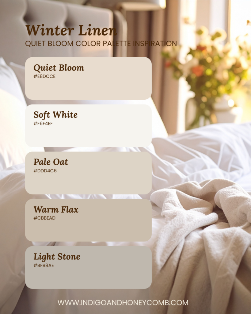 Quiet Bloom color palette - Winter Bloom
