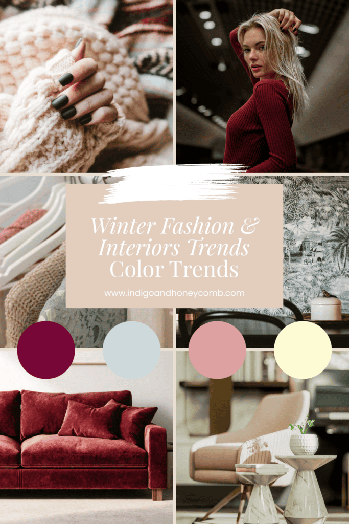 winter fashion and interior color trends - color palette