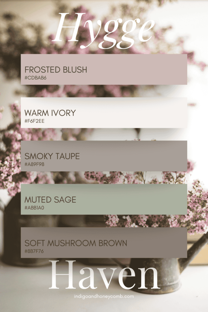 Frosted Blush Dusty Rose color palette - Hygge Haven