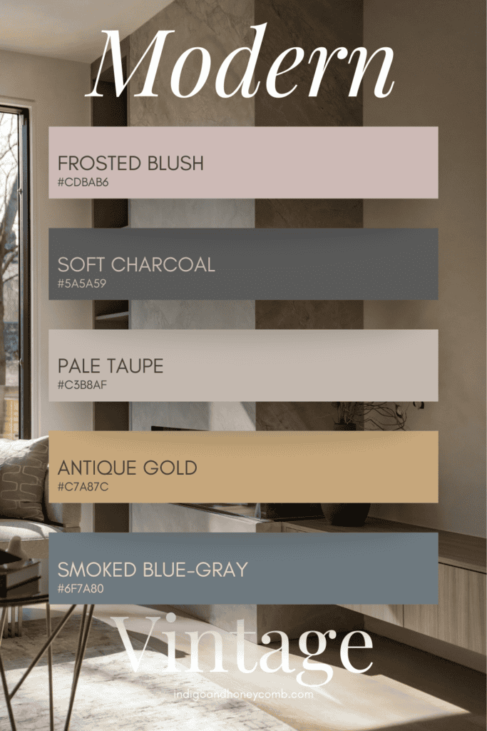Frosted Blush Dusty Rose color palette - Modern Vintage