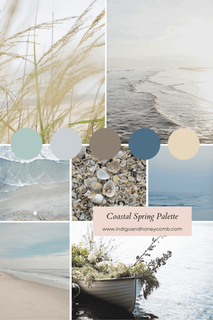 spring nature color palettes. coastal spring palette.