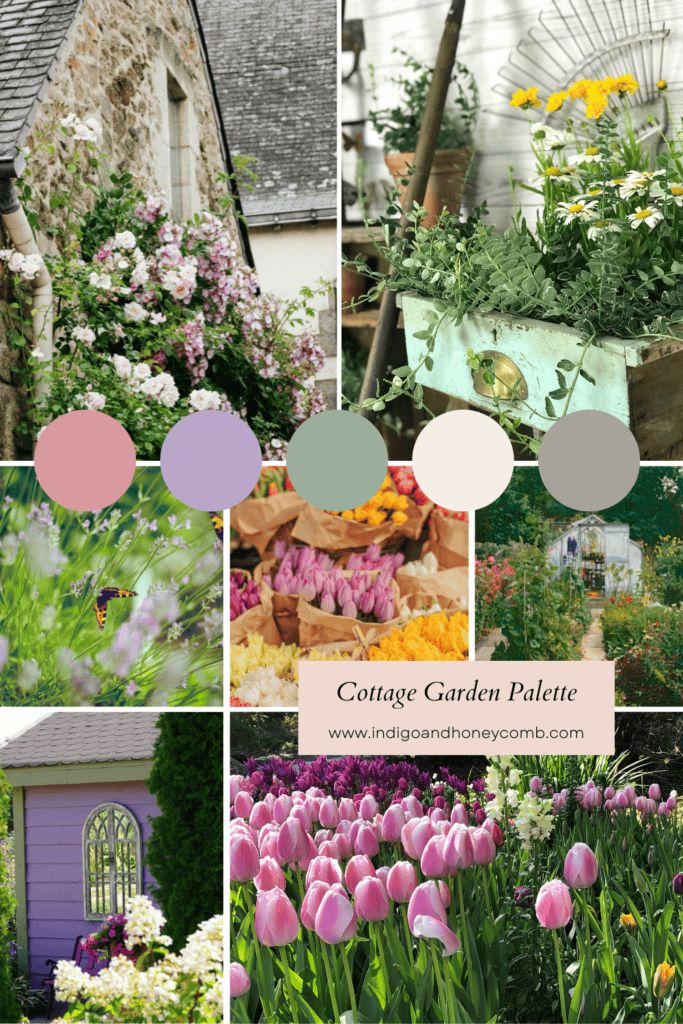 spring nature color palettes. cottage garden palette