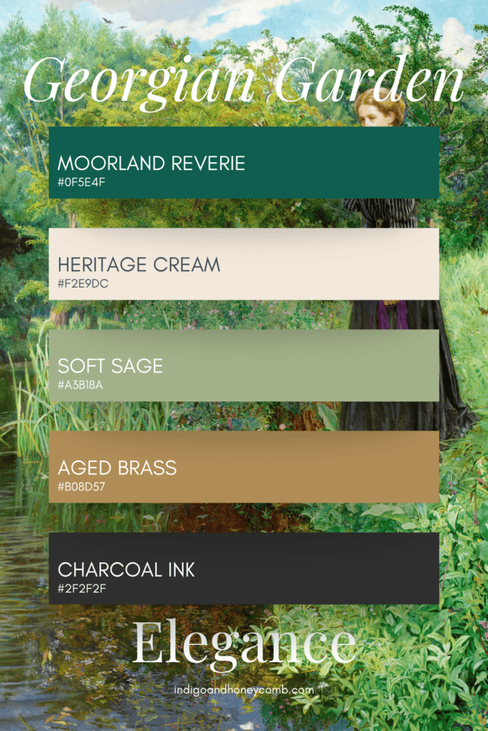 Georgian Garden Elegance - Moorland Reverie color palettes