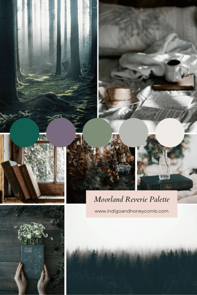 spring nature color palettes. moorland reverie palette. 