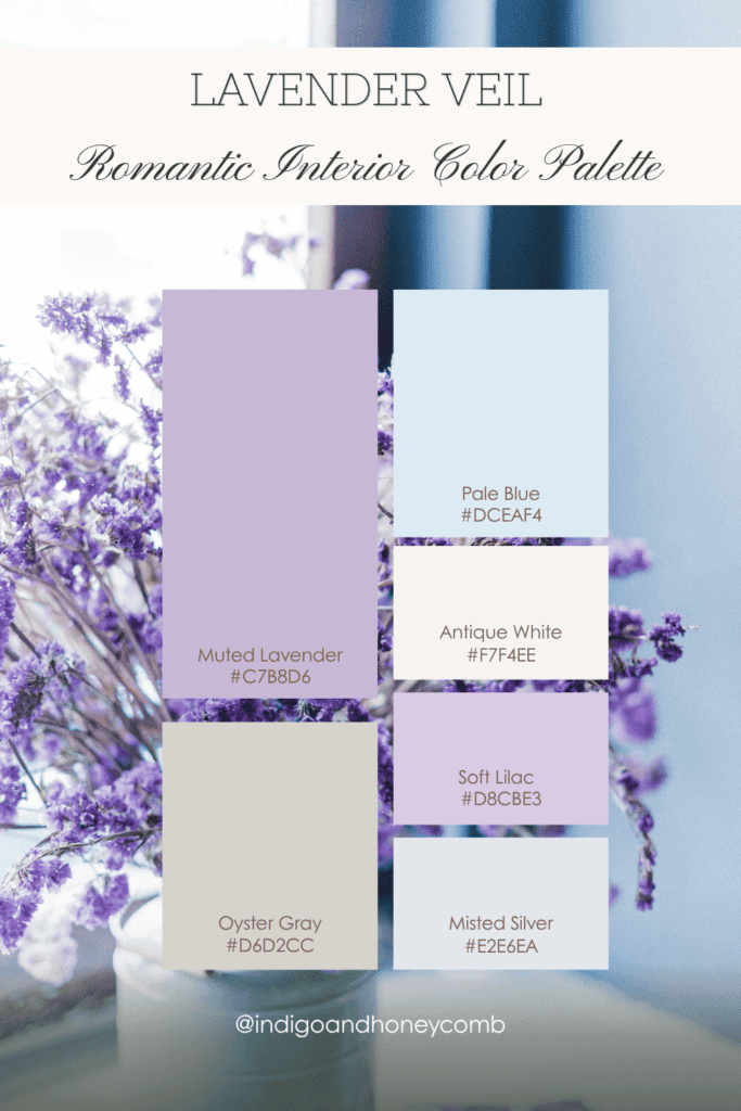 lavender veil - romantic interior color palette