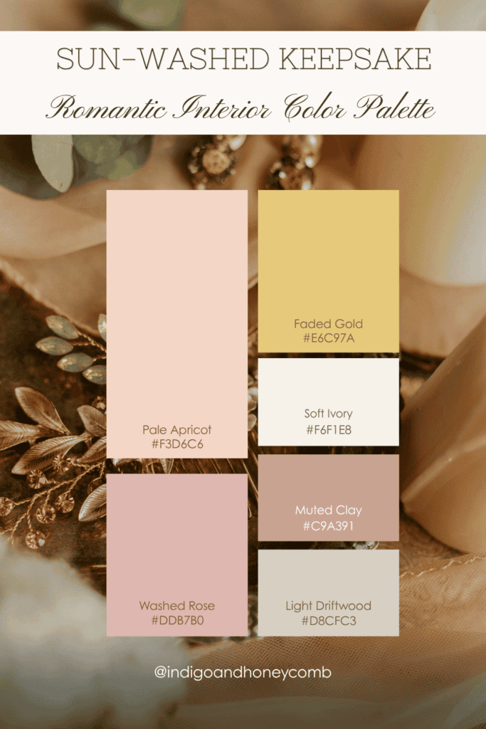 sun-washed keepsake - romantic interior color palettes