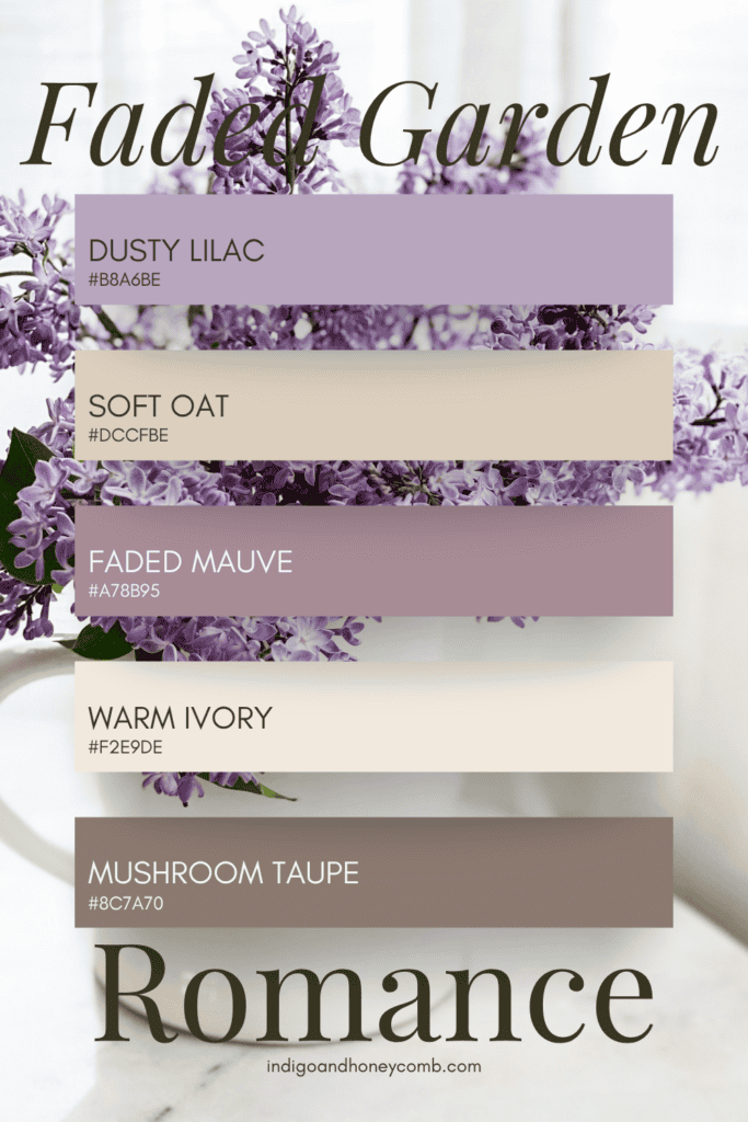Faded Garden Romance color palette