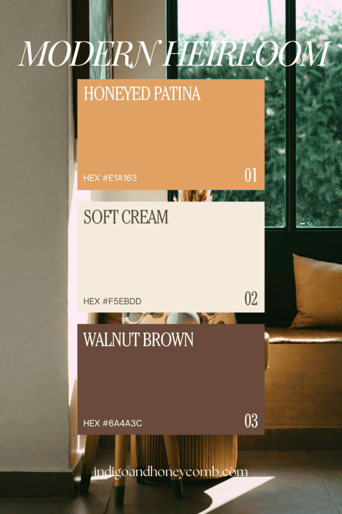 honeyed patina color palettes - modern heirloom 