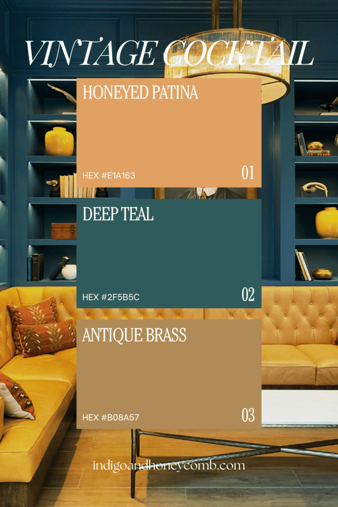 honeyed patina color palettes - vintage cocktail