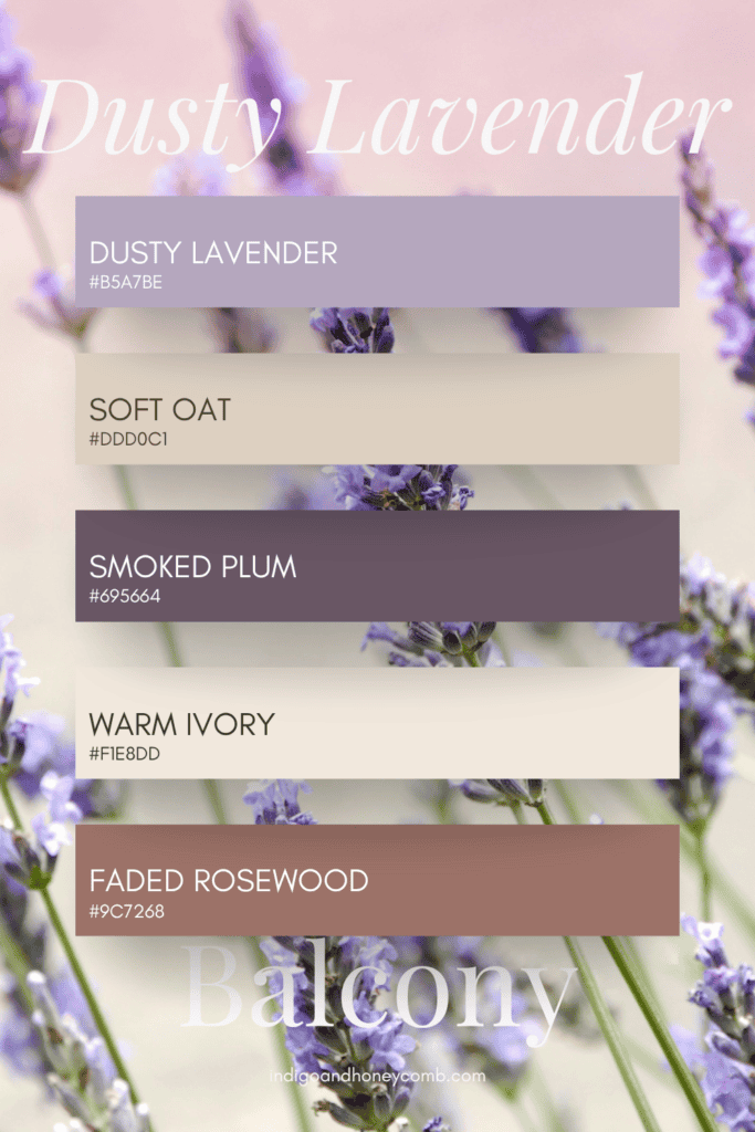dusty lavender balcony