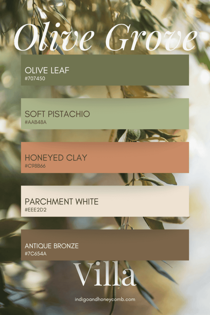 late spring color palettes - olive grove villa