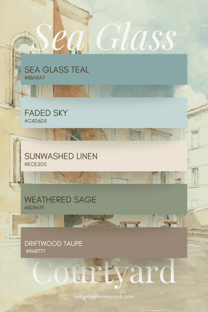 late spring color palettes 2026 - sea glass courtyard