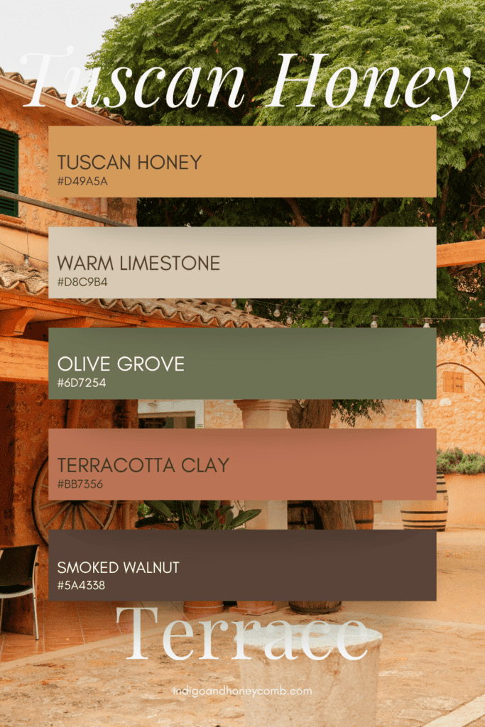 late spring color palettes 2026 - tuscan honey terrace