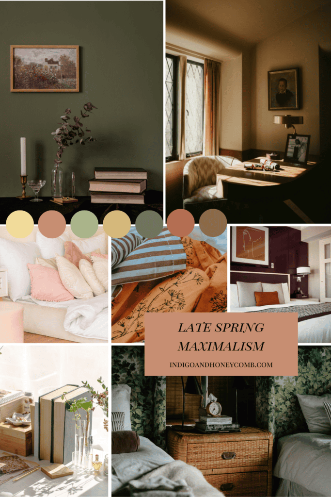 color drenching and tonal combinations mood board