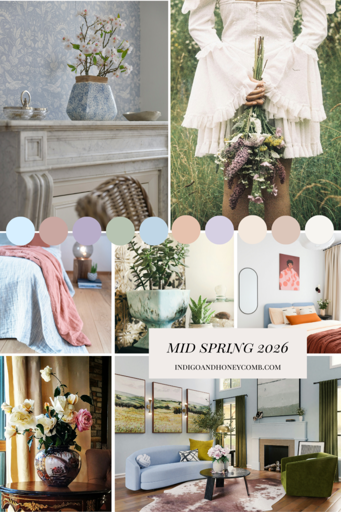 Mid Spring color palette as part of the interior color trends 2026