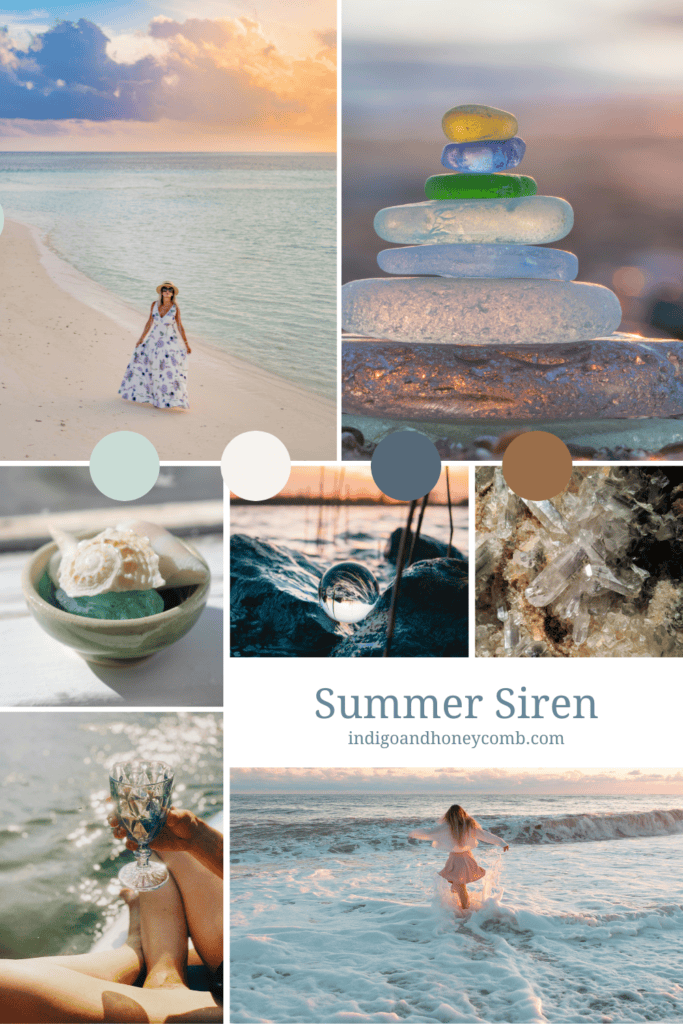 Summer Siren aesthetic - Sea glass color palette