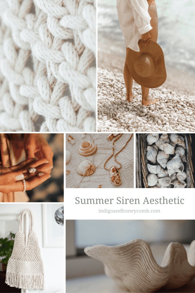 Summer Siren aesthetic - shellmaxxing and crochet 
