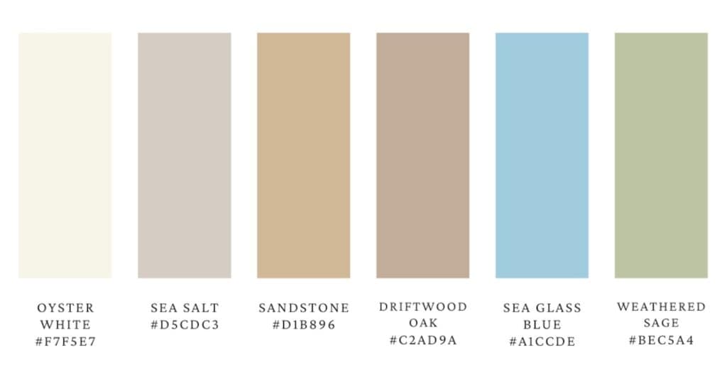 Coastal Living Collection Color Palette