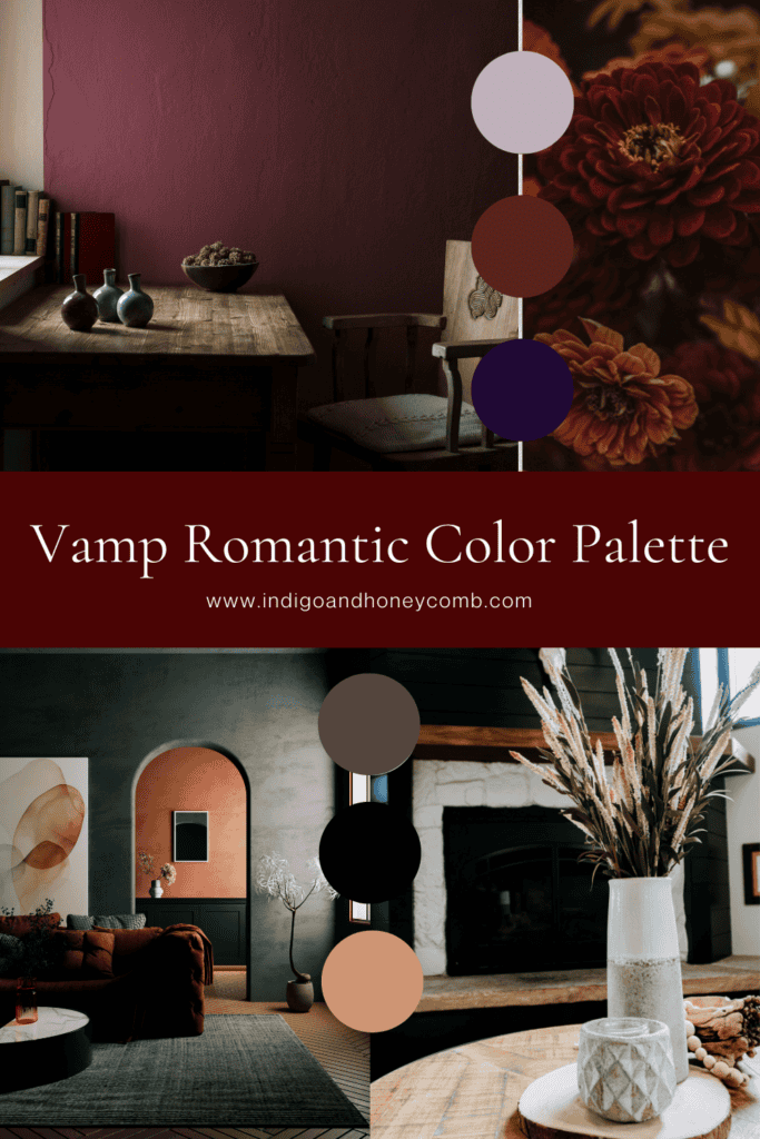 Vamp Romantic Home Decor Color Palette