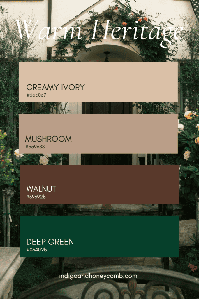 Fall Exterior Color Palettes - Warm Heritage